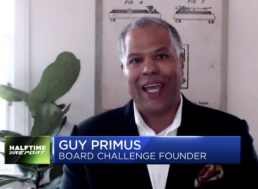 Guy Primus interview on CNBC, still shot.